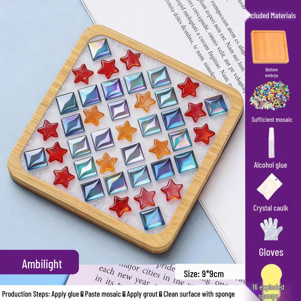 DIY Mosaic Coaster Craft Kit for Kids - Patchwork Creative Art