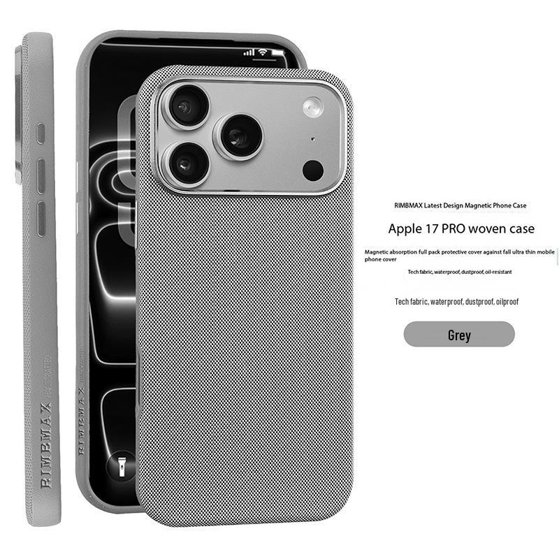 

Magnetic Retro Liquid Silicone Case for Apple iPhone 17 Pro Max with AI Button iPhone 17 Pro Max серый