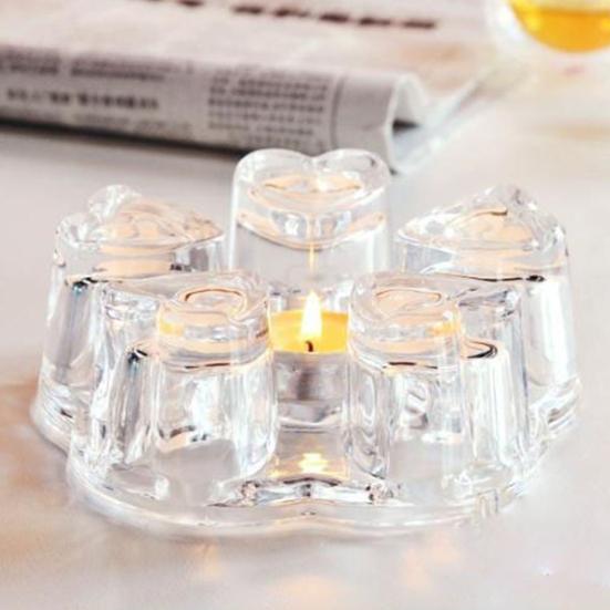 Heart Shape Flower Teapot Heat Resistance Glass Maker Heater Coffee Heating Base