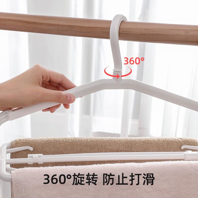 Japanese-Style Household Retractable Drying Towel Hanger Bath Towel Windproof Hanging Hanger Drying Sheets Clothes Support Pants Drying Rack