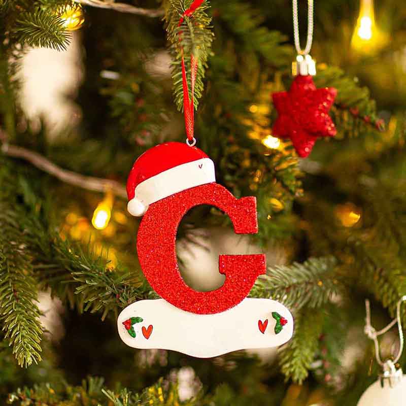 DIY Christmas Tree Decoration Letter Pendant 26 Letters Home Decorations Holiday Xmas Ornament New Year Nativity Decoration 2025