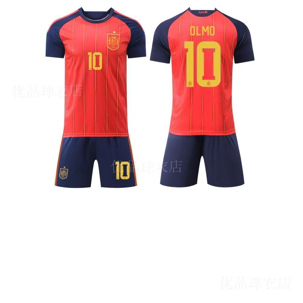 Maglia Spagna Bambino Yamal #10 Messi #10 Lewandowski #9