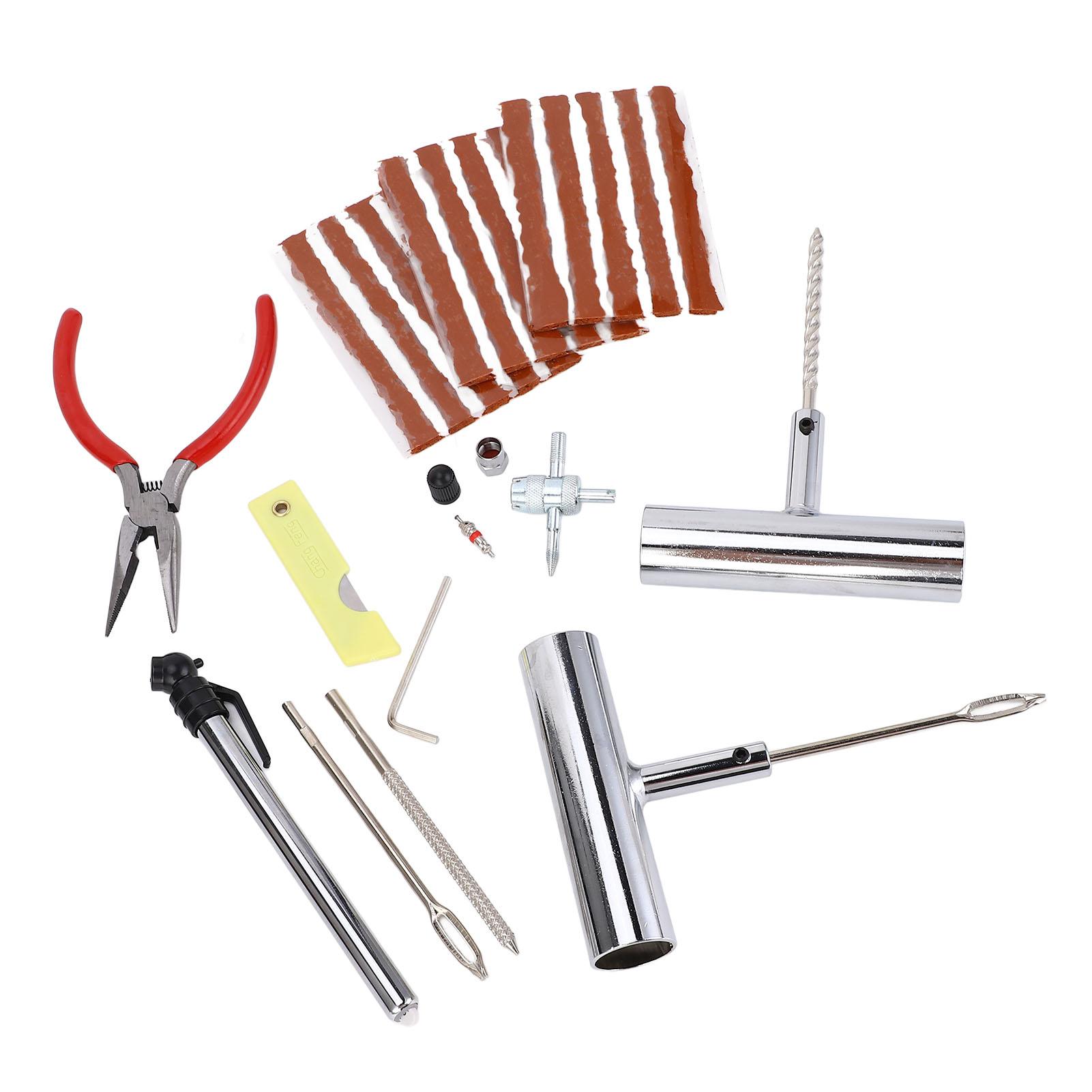 

Набор для ремонта шин Сверхпрочный Набор жгутов для шин Универсальный инструмент для ремонта шин для автомобиля, мотоцикла, грузовика, квадроцикла