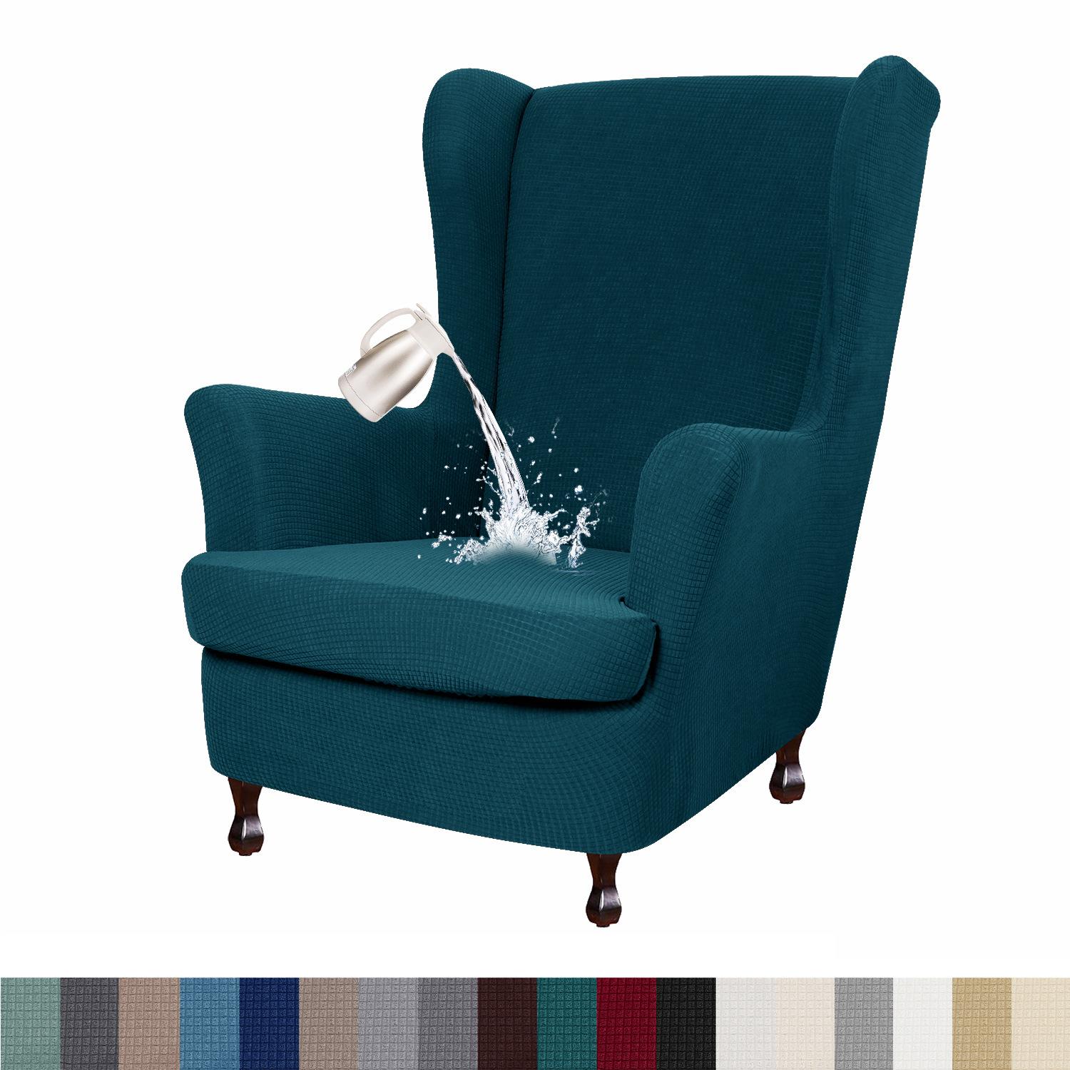 

Водонепроницаемый чехол для кресла с подголовником, 2 шт., эластичная ткань спандекс, чехол для кресла с подголовником, чехол для кресла с подголовником с эластичной низом для гостиной, спальни W33xD36xH45inch