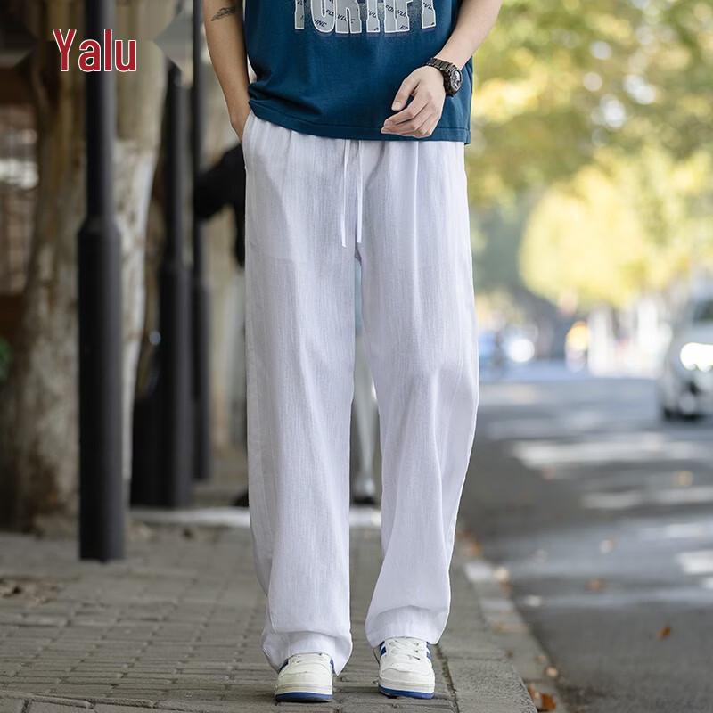 Men s Premium Linen Blend Straight-Leg Pants 2XL