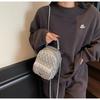 Rhombus Chain Backpack Women's Fashion Niche Sense Leisure Street Trend High Value Travel Backpack