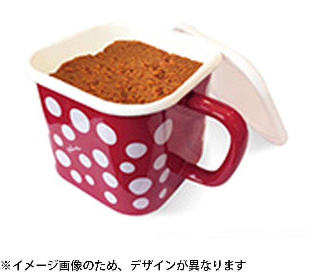 Tamahashi Storage Container Square Pot Enamel 1450ml Fire Compatible Made In Japan Prune White Red Strawberry IH/Gas YJ-819