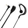 2PCS ABS 3.5mm Plug ABS Single Listening Earphone Ear Hanging Headset for Radio Walkie Talkie