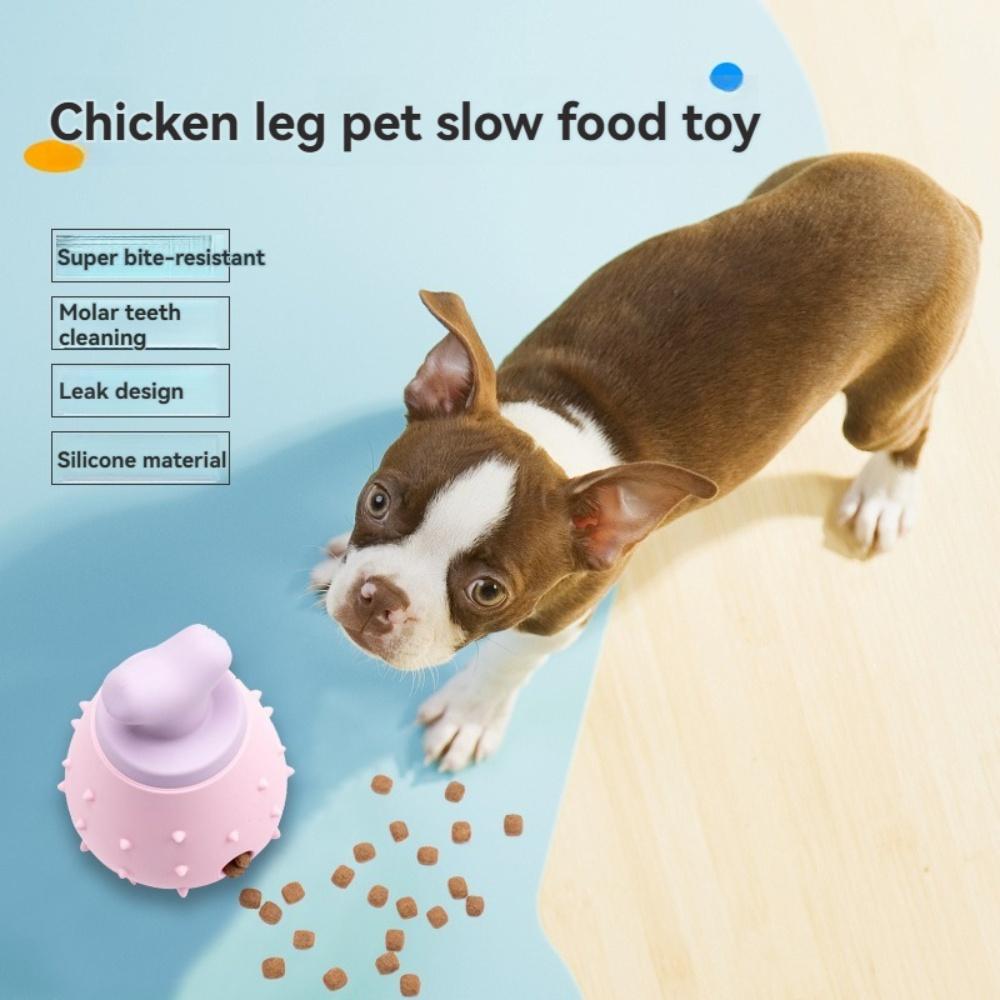 Silicone Chicken Leg Leakage Toy Anti Choking Slow Food Dispenser Teeth Grinding and Cleaning Puzzle Pet Dog and Cat Toys