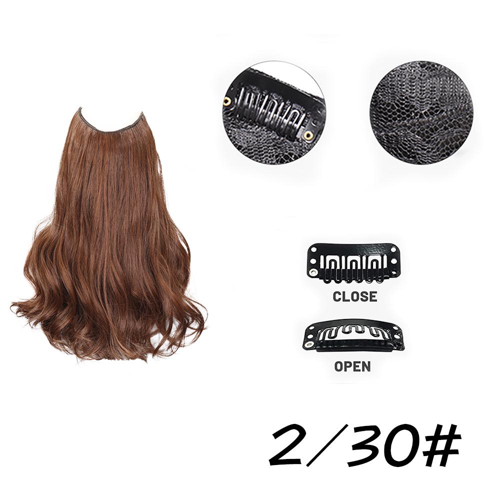 Bybrana V-shaped micro curly hair extensions worn with natural synthetic wigs