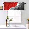 Windows Curtain Valance Gradient Color Ocean Wave Sunshade Decorative Aesthetic Rod Pocket Valance Window Treatments Kitchen Windows Bathroom Bedroom