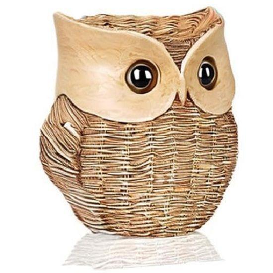 Modern Classy Lucky Owl Resin Art Figurine | Beautiful Home Decor (Brown, Pack of 1)