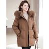 XueZhongFei 2024 Women's Fox Fur Duck Down Puffer Jacket