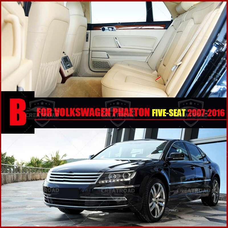 Car floor mats for Volkswagen VW Phaeton 4-Seat/5-Seat 2007-2016 2015 2014 13 12 11 10 09 08 Carpet Cover Interior Accessories