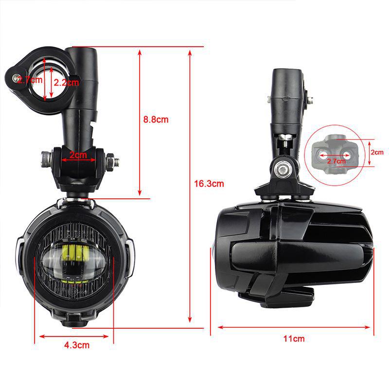 5-Light 40W LED Motorcycle Spotlight for Electric Cars - Ultra Bright External Headlight