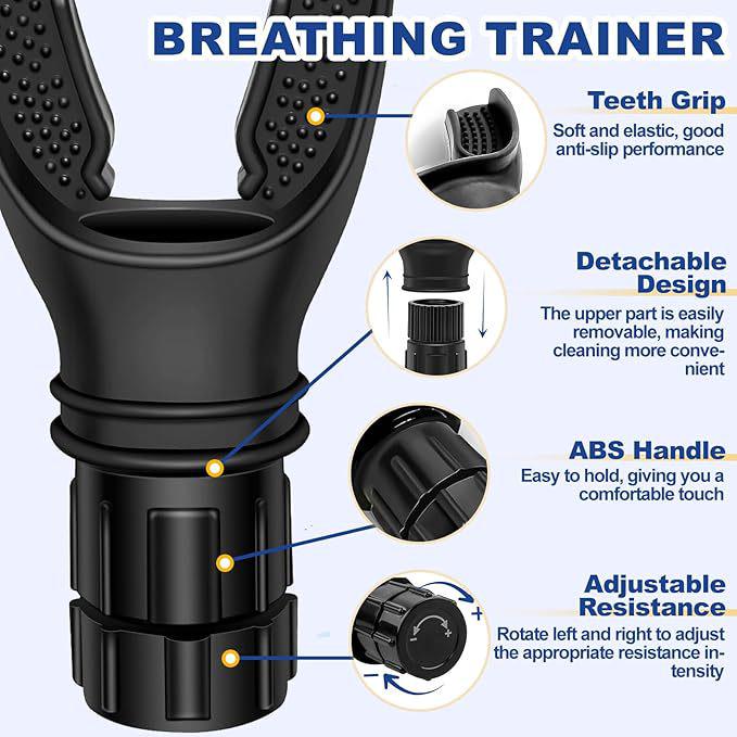 Temushein Abdominal Breathing Trainer for Lung Capacity and Resistance Exercise