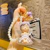 Car Pink Keychain Tone Girl Angel Doll Bag Pendant Beads Cartoon Gift Accessory