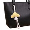 Artificial Leather Mushroom Handmade Keychain Lanyard for Long Time Use Key Management