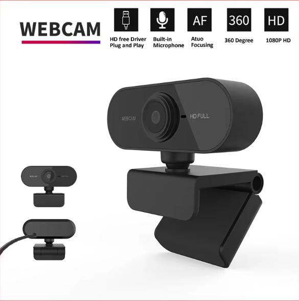 

1080P HD USB Camera with Built-in Microphone Computer Web Camera Tripod Included for Business Work USB Network Camera