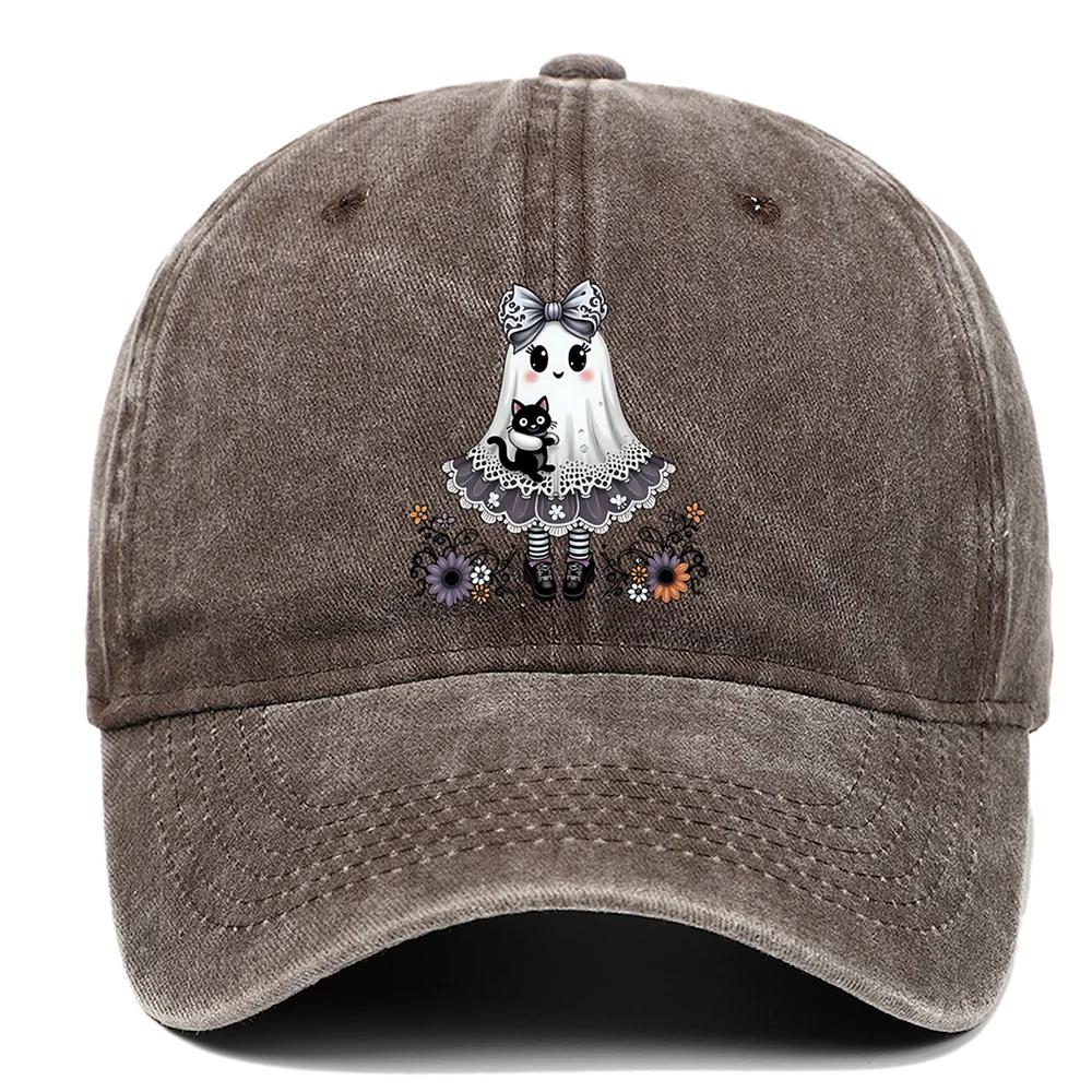 Cute Ghost Printed Baseball Hats for Men and Women, Outdoor Sunscreen Hats for Spring and Summer, Adjustable and Comfortable