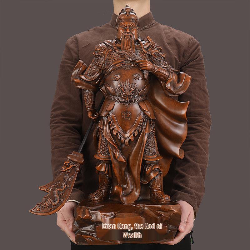 Guan Yu Wealth Statue: Home & Office Decor, Prosperity Symbol, Worship Item, Perfect for Shops & Business Openings