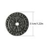 Personality Trend Vintage Viking Rune Compass Pendant Necklace Jewelry High Quality Metal Amulet For Men Accessories Gift