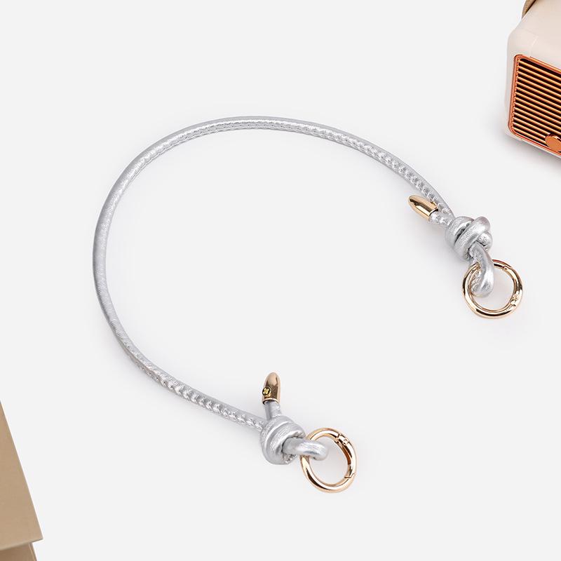 Women's Fashion Knotted Handbag Strap - PU Leather & Metal Ring Shoulder Accessory.