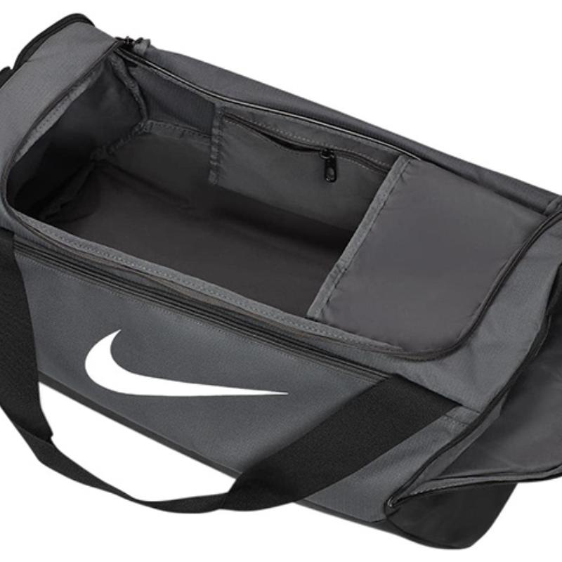 Nike Brasilia Polyester One Shoulder Crossbody Portable Luggage Bag, Gym Bag Trumpets Unisex Black Gray Casual DM3976-068