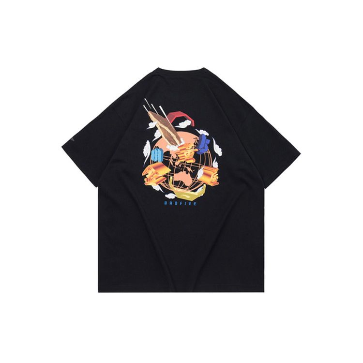 Li-Ning SS20 Material Only In Chu Print Short Sleeve T-Shirt Men Tops Black AHSQ549-2