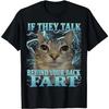 Funny Fart Cat Meme Graphic Unisex Short?Sleeve Casual Fashion T?Shirt