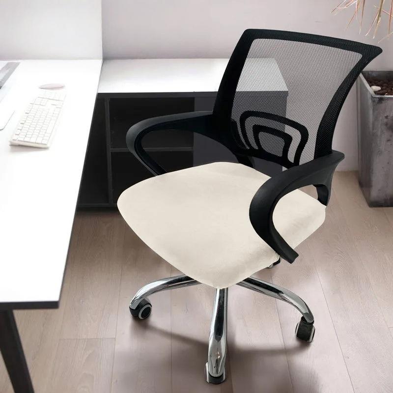 1PC Stretch Velvet Office Chair Cover Computer Swivel Seat Cover Elastic Banquet Home Universal Seat Cover Slipcovers Dust Cover