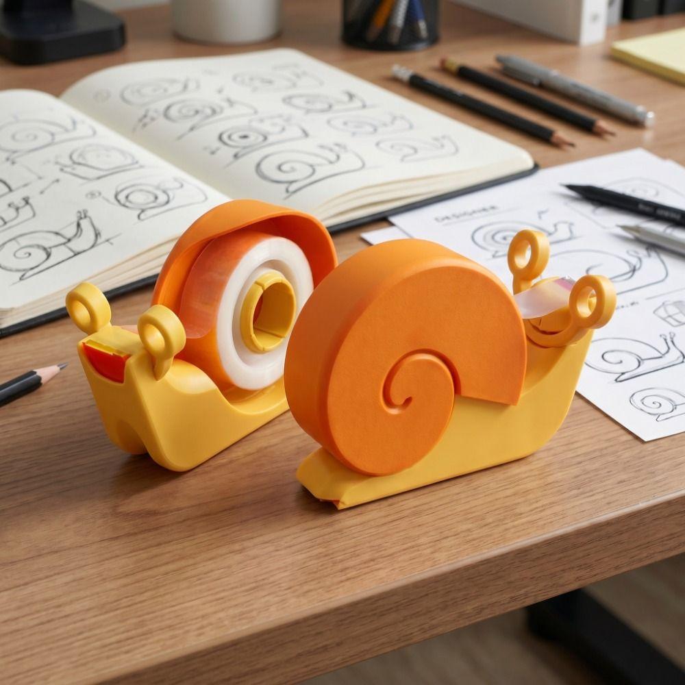 Snail Shape Tape Dispenser Clean Tearing Tape Seat School Supplies Tape Accessory Home Office