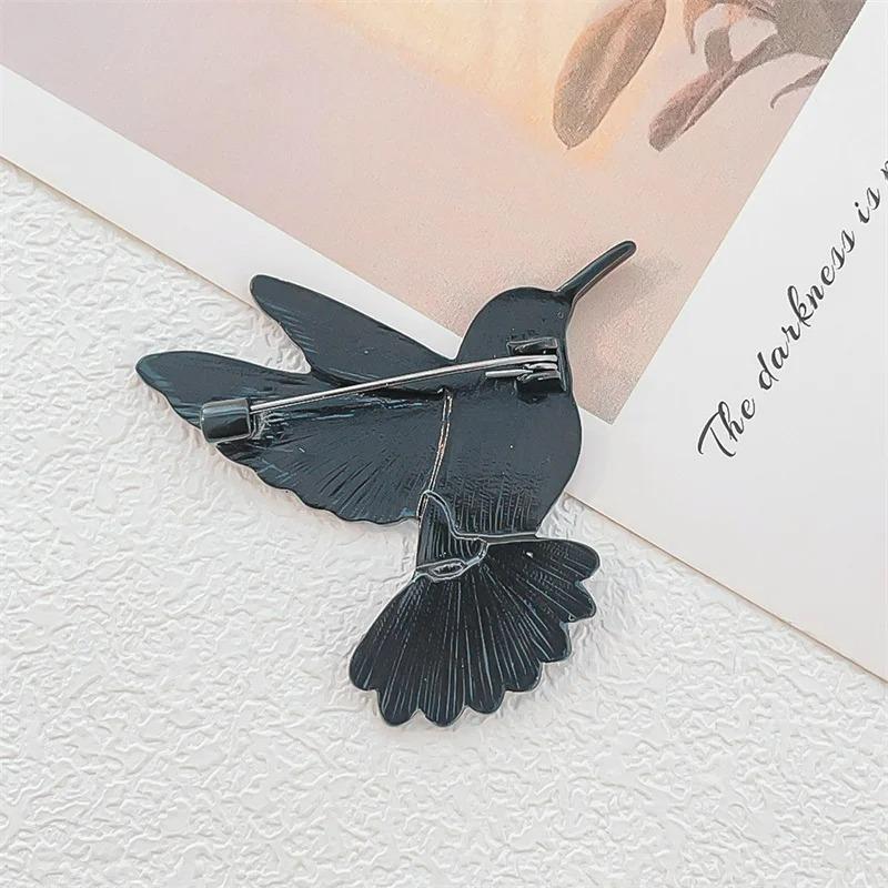 Mehrfarbige Emaille Kolibri Brosche mit tropfendem Öl für Damen und Herren Mode Luxus Metall Pins Dekoration Schmuck Zubehör
