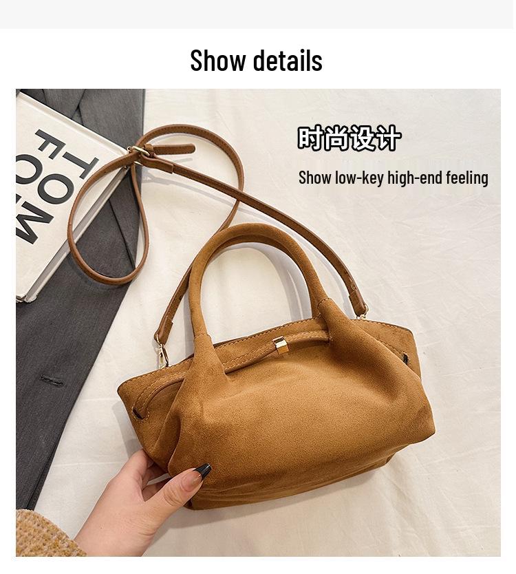 Women's Frosted Velvet Tote: 2025 Crossbody Commuter Handbag