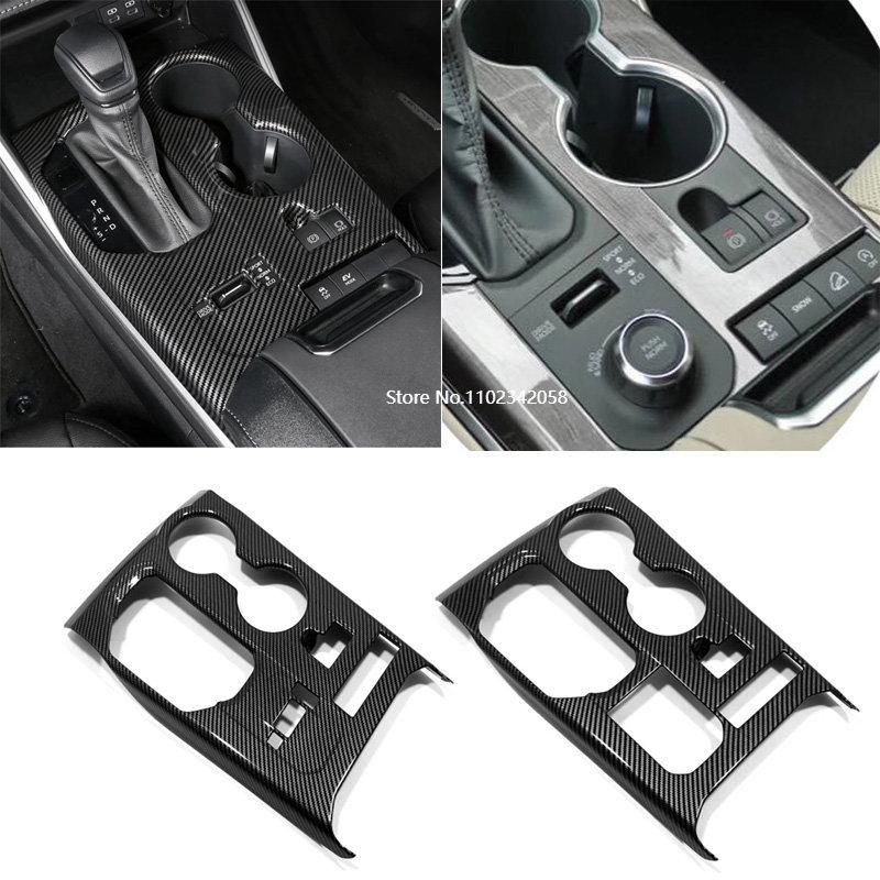 LHD For Toyota Highlander ABS carbonfiber Central Console Gear Shift Box Panel Cover Trim Interior accessories