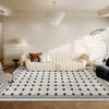 Washable Faux Wool Area Rug Living Room Geometric Soft Non-Slip Floor Mat Modern Minimalist Home Decor