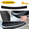 Car Rear Boot Sill Bumper Plate Protector Trim Strip Cover Guard Carbon Fiber 4D