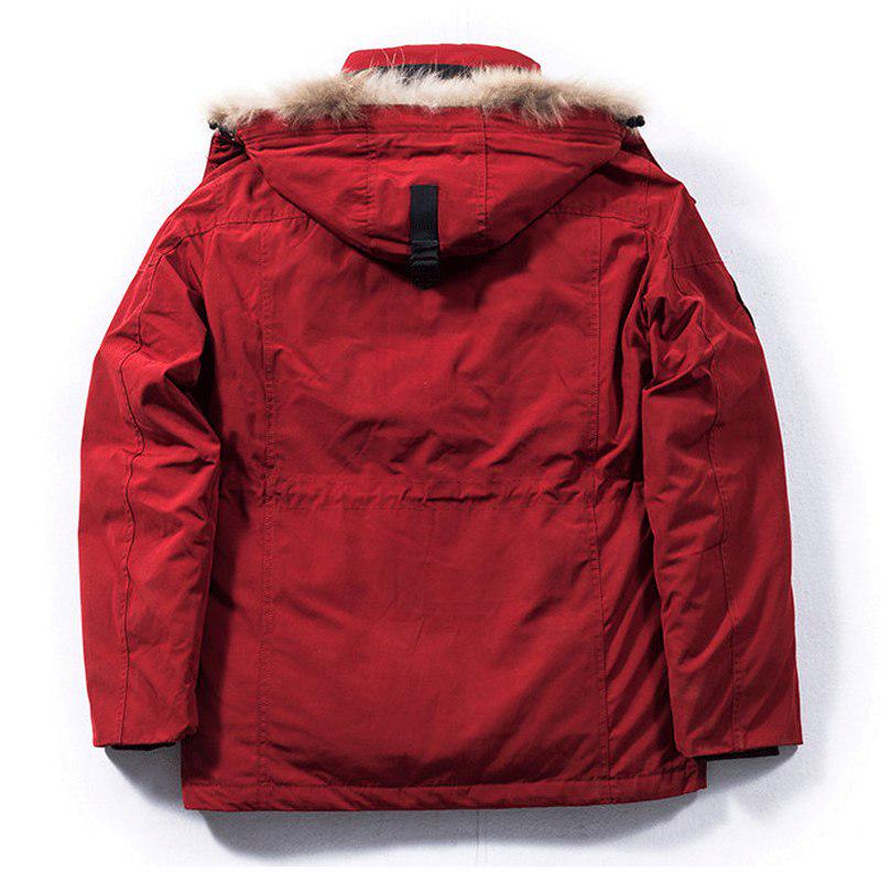 Streetwear Jacket Coat Men Clothes Autumn Winter Jacket Mens Thick Warm Fur Collar Hooded Outwear