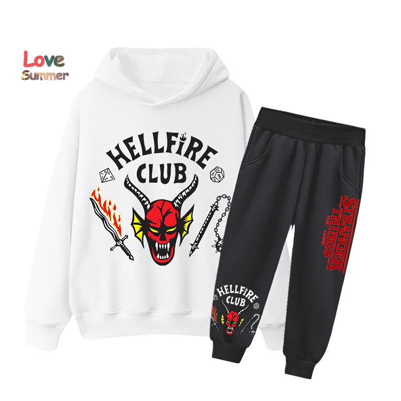 2025 Günstige Beliebte Neuerscheinungen für Jungen Mädchen Lässige Stranger Things Kleidung Grafiken Alltagsstil Herbst Winter Kapuzenpullover Trainingsanzug