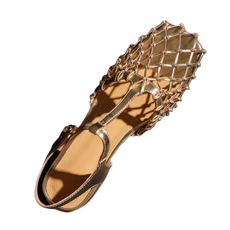Fashion Women's Sandals Designer Flats Elegant Fashion Summer Woman Shoes 2025 Casual Dress Luxury Slippers New Classic Ladies Shoes