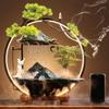 Creative LED Lamp Circle Reverse Flow Incense Burner Attract Wealth Cycle Flowing Rain Curtain Ornament Home Decoration