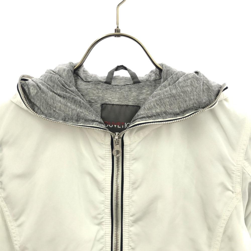 DUVETICA Dámská nylonová bunda s kapucí 40 bílá Použitá