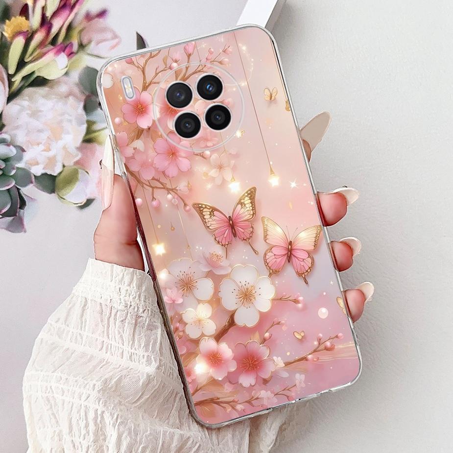 

For Honor 50 Lite Case NTN-LX1 Cute Cat Luxury Painted Cover Soft Slim Silicone Phone Case For Huawei Nova 8i Nova8i Fundas Bags Honor 50 Lite
