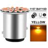 2/4/8/10/20 ADET BA15S 1156 BAY15D 1157 LED Ampuller 12V 4014-18SMD 6500K Beyaz Kırmızı Sarı Araba Sinyal Lambası Stop Park Lambaları Ampulleri 7