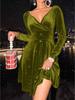 Women's New V-Neck Long Sleeve Fashion Sexy Evening Dress Dress Women's Clothing