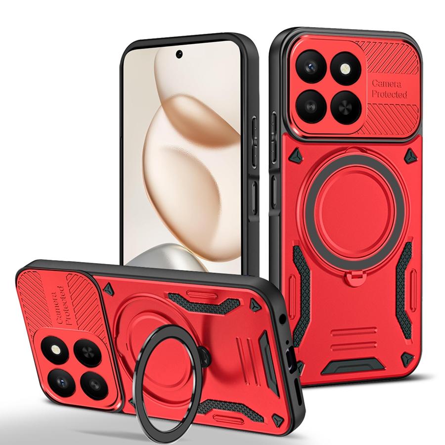 Solid Armor Shockproof Magnetic Case For Honor X7d X9d X9C Smart 400 Pro Magic 7 Lite Magic7 Car Holder Ring Stent Phone Cover