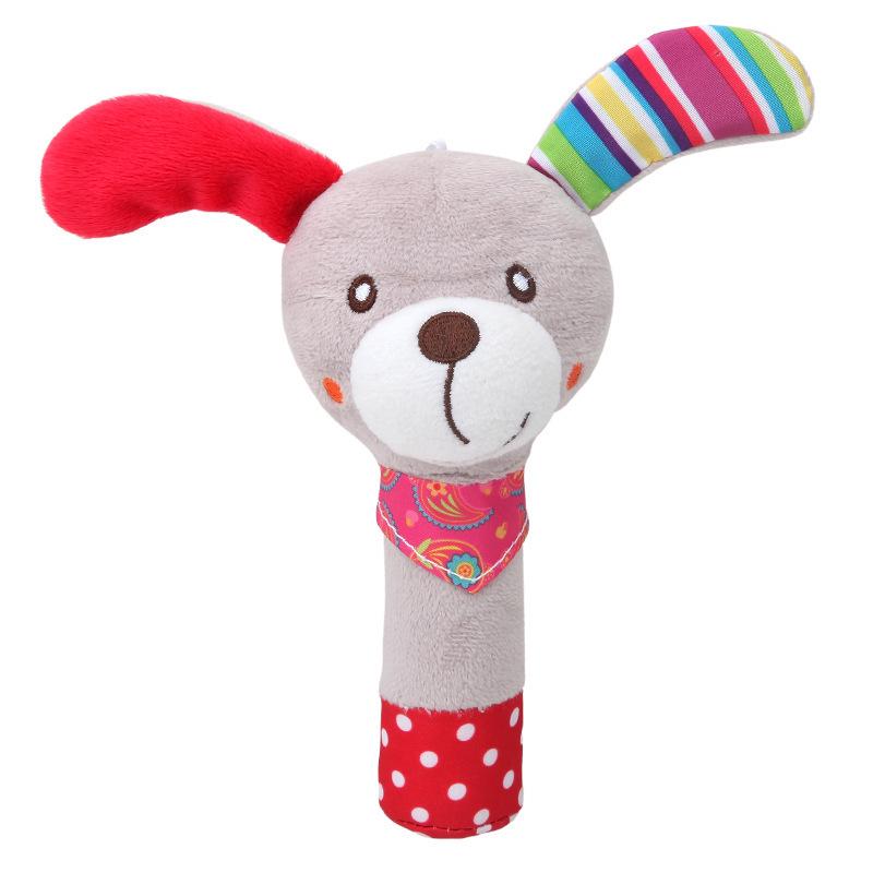 bbsky Adorable Animal Plush Hand Grip Rattle for Babies