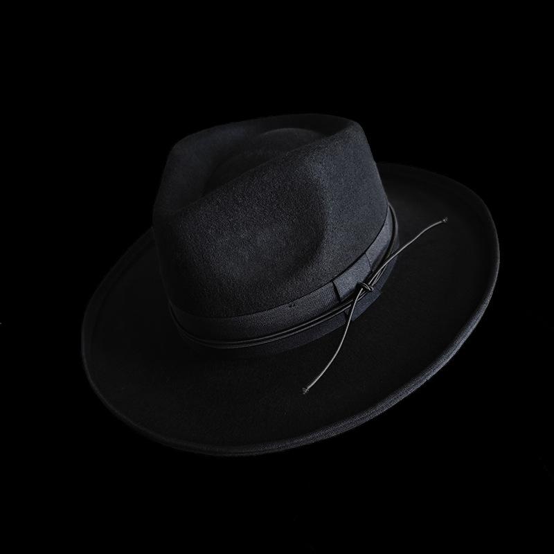 Jazz Top Hat Autumn And Winter European And American Style Pure Wool Top Hat Felt Hat