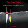 10Pcs Long Tail Fishing Float Set Oval Foam Fishing Float Wood Slip Fishing Bobbers Fishing Light Stick Float