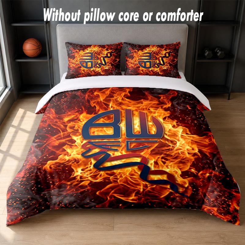 Bolton Wanderers FC Design Bed Bedding Set 1 Duvet Cover + 2 Pillowcases Soft Breathable Household Bed Linens